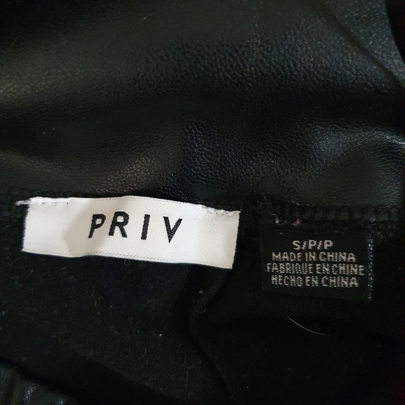 Priv Astrid Vegan Leather High Rise Black Legging Size S - Picture 7 of 10